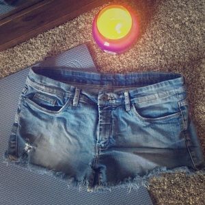 Blank NYC distressed denim cut offs.